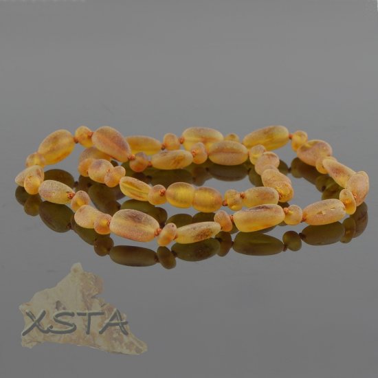 Baltic Amber with raw olive beads